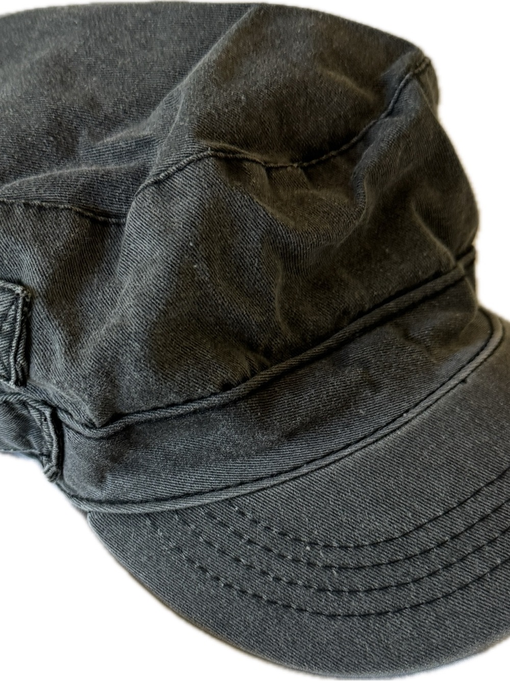 Women's Black Casual Military Cap - Unbranded hat
